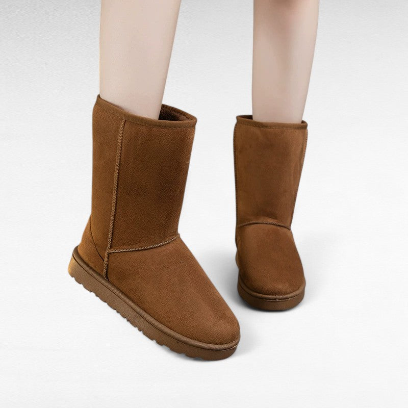 Evy - Bottes Fourrées Douces et Confortables Mi-Mollet pour Femme