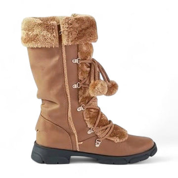 Ouva - Bottes Hautes Femmes Fourrure et Pompom Hiver