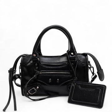 MAËLLE - Petit Sac à Main Rétro en Cuir