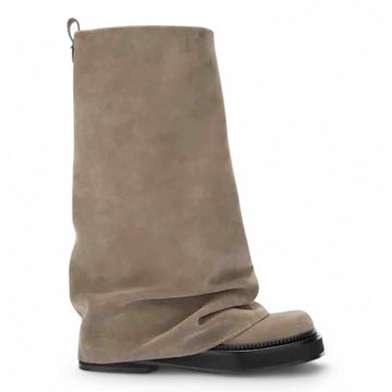 Avyra - Botte Slouch Haute Femme en Daim