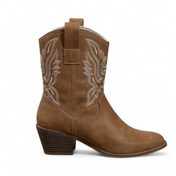 Juana - Santiag Basse Brodé Style Cowboy