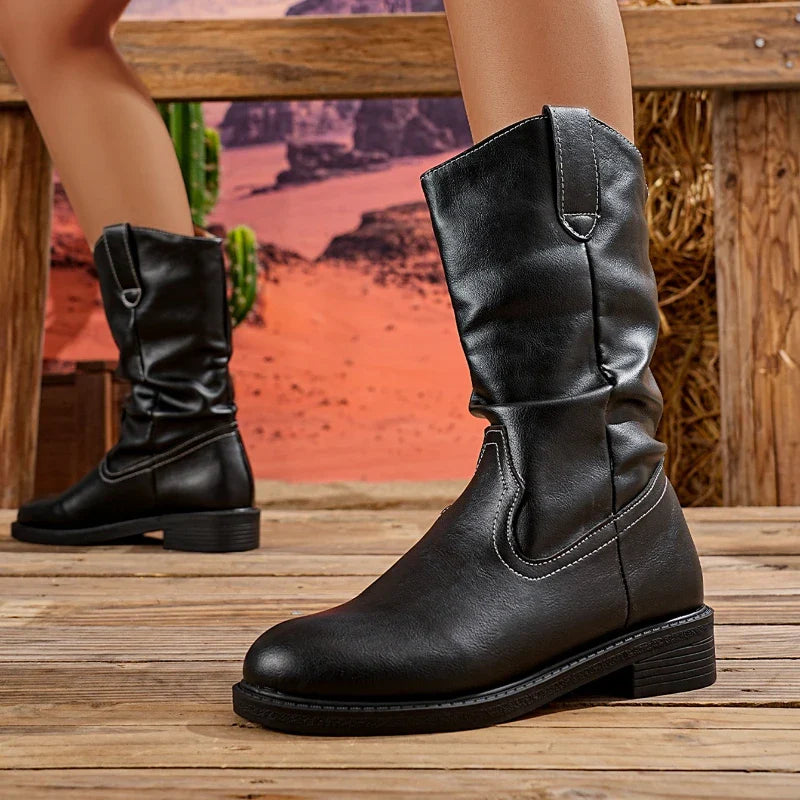 Silva - Santiag Basse à Semelle Épaisse en Cuir