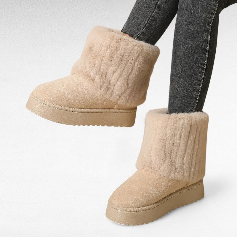 Ava - Bottes Fourrées avec Fourrure Extérieure Tendances Hiver Femme