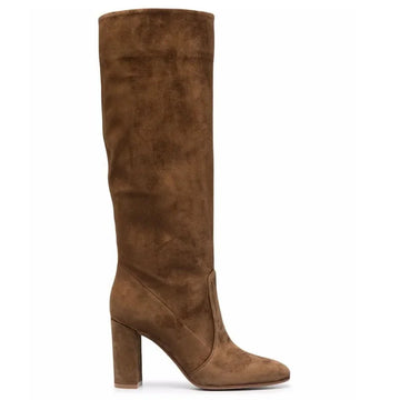Iben - Botte Haute à Talon Marron