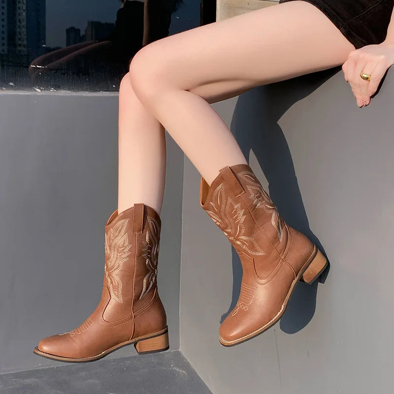 Taysha - Santiag Basse Mi-Molet Marron