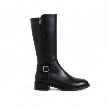 Lotta - Botte Haute Noire à Boucle Métallique