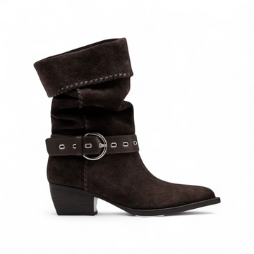 Ada - Santiag Bottine à Mollet Large avec Boucle pour Femme