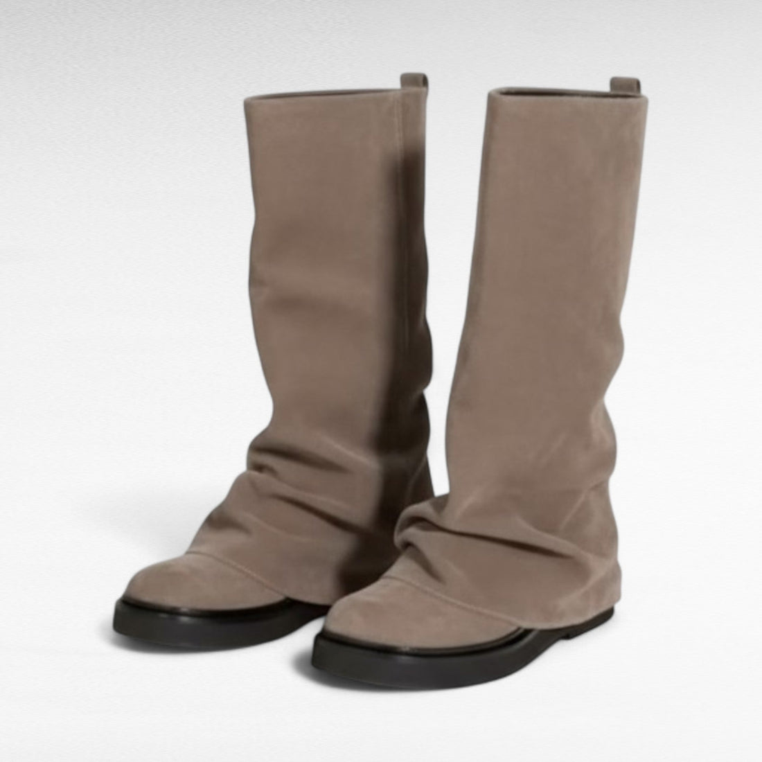 Avyra - Botte Slouch Haute Femme en Daim