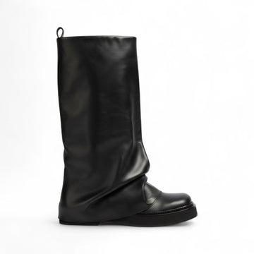 Avyra - Botte Slouch Haute Femme en Cuir