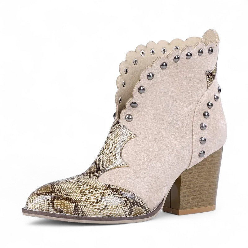 Araceli - Santiag Courte Vintage et Cloutée