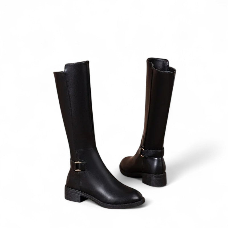 Lotta - Botte Haute Noire à Boucle Métallique