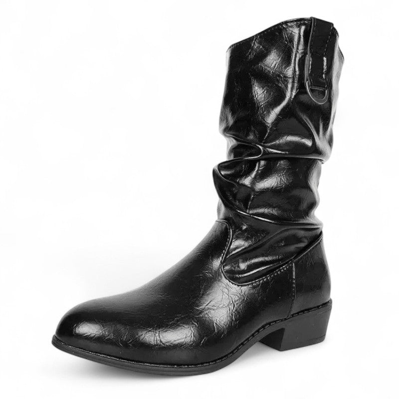 Laurentia - Santiag Courte en Cuir Brillant