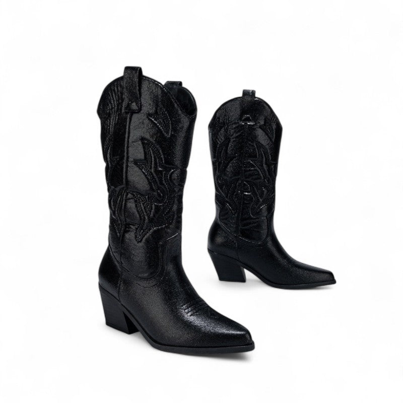 Leyla -Santiag Mi-Mollet à Paillettes