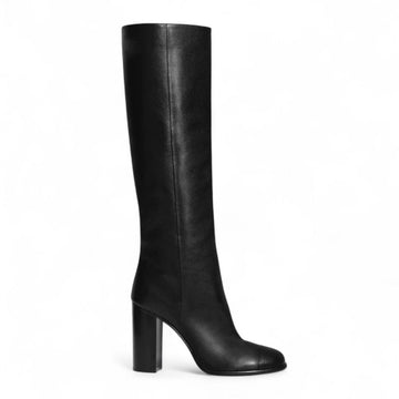Déa - Botte Haute en Cuir Noir Élégante