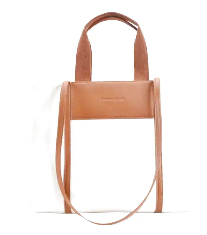 ISABELLE- Sac à Main Cabas en Toile Bandoulière