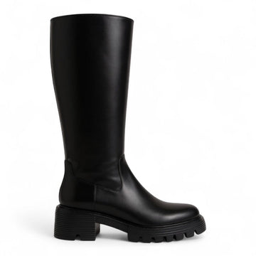 Dalyne - Bottes Cavalières Femme Noires Lisses et Élégantes