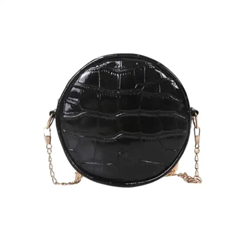 SOLÈNE - Petit Sac à Main Rond Vintage en Bandoulière